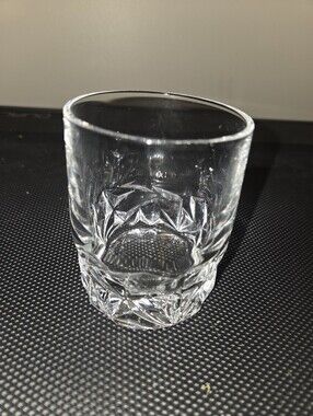 TIFFANY & CO ROCK CUT CRYSTAL DOUBLE OLD FASHIONED TUMBLER